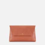 Leather clutch bag