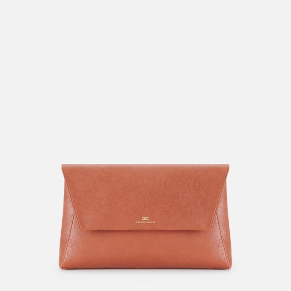 Leather clutch bag