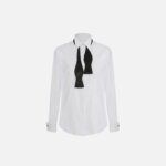 Cotton shirt with bow tie