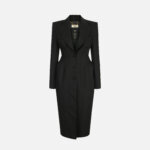 Wool bustier-style coat