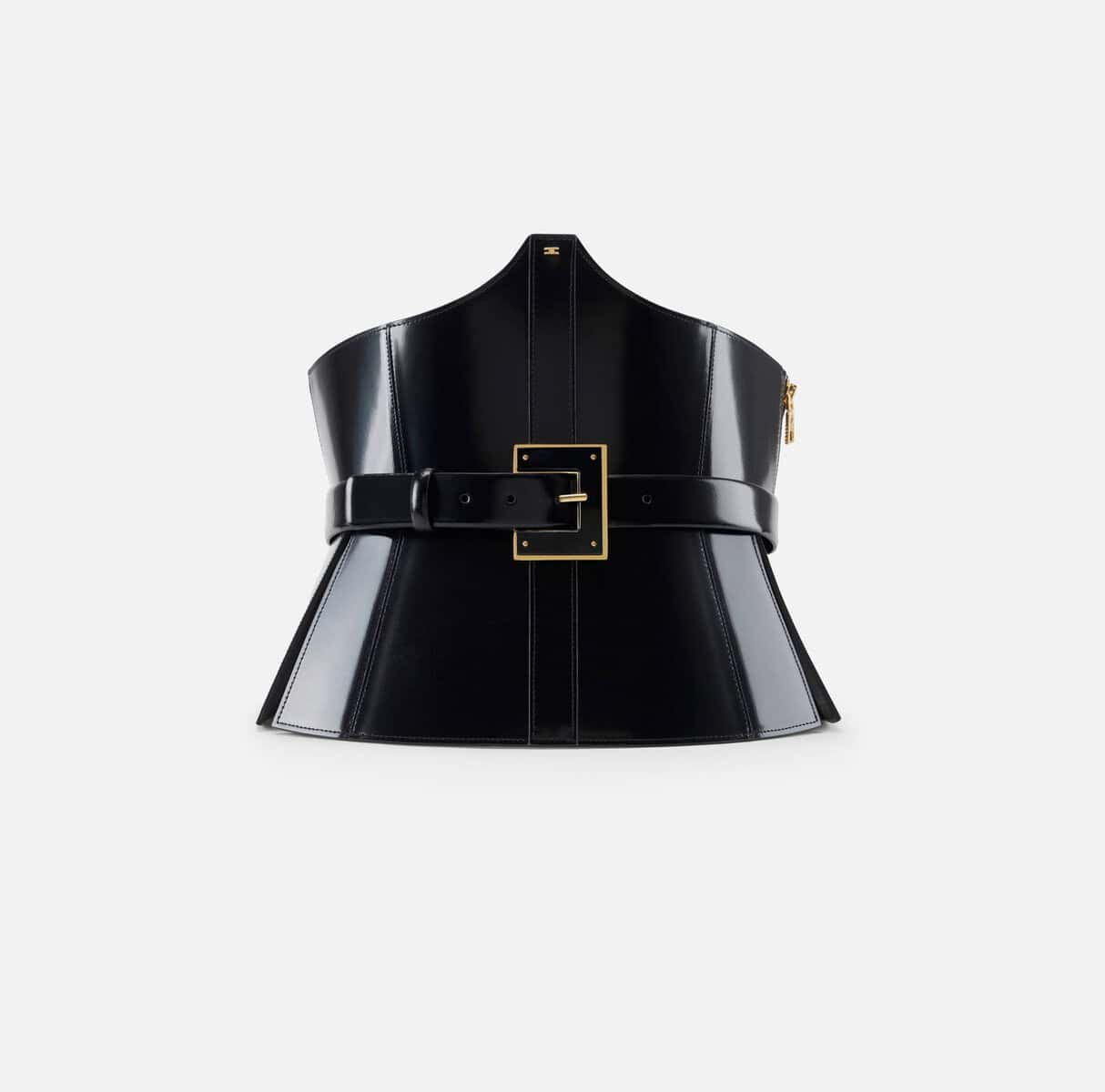 CT58S67E2_110_1_D Bustier-style leather belt with logo buckle - Image 1