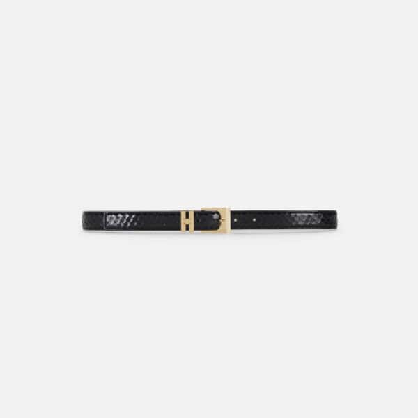 Leather belt with fish scale pattern
