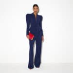 Lightweight crêpe jacket with bow