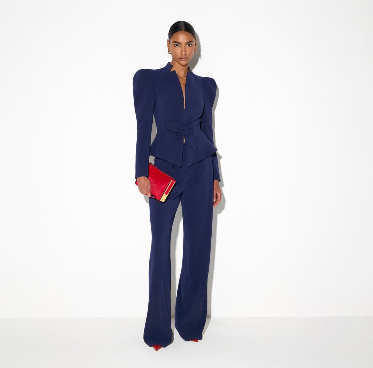 GI26666E2_H88_1_D Lightweight crêpe jacket with bow - Image 1