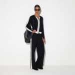 Knit trousers with logo