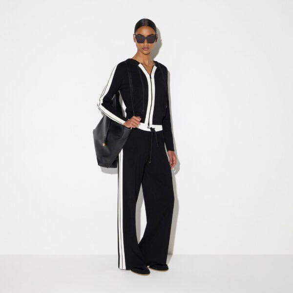 Knit trousers with logo