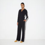 Two-colour knit jumpsuit with logo