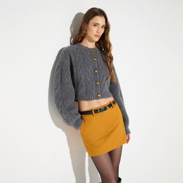 Cardigan in knit fabric