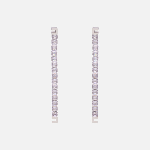 Earrings with rhinestones