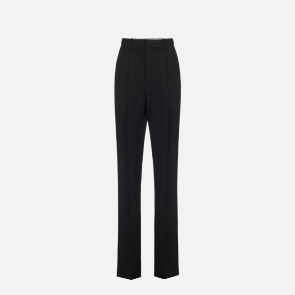 Flowing gabardine trousers