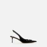 Patent leather slingback