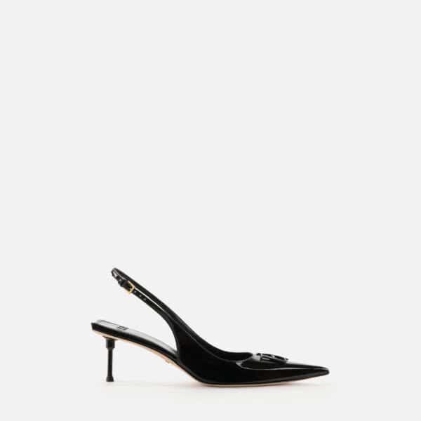 Patent leather slingback