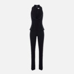 Jumpsuit in lightweight crêpe and satin fabrics