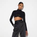 Bodysuit in jersey fabric with jewel logo detail