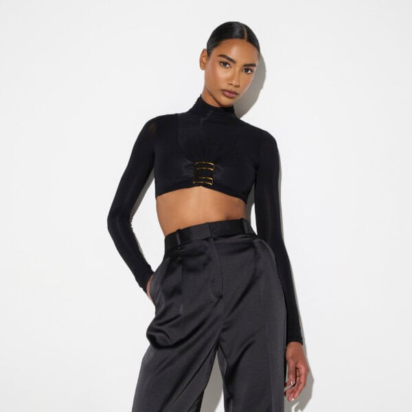 Bodysuit in jersey fabric with jewel logo detail