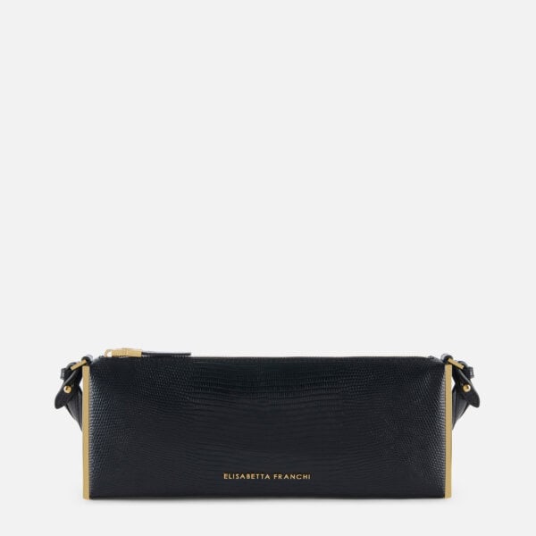 Over-the-shoulder bag with lizard print