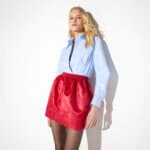 Cotton poplin shirt with logo details