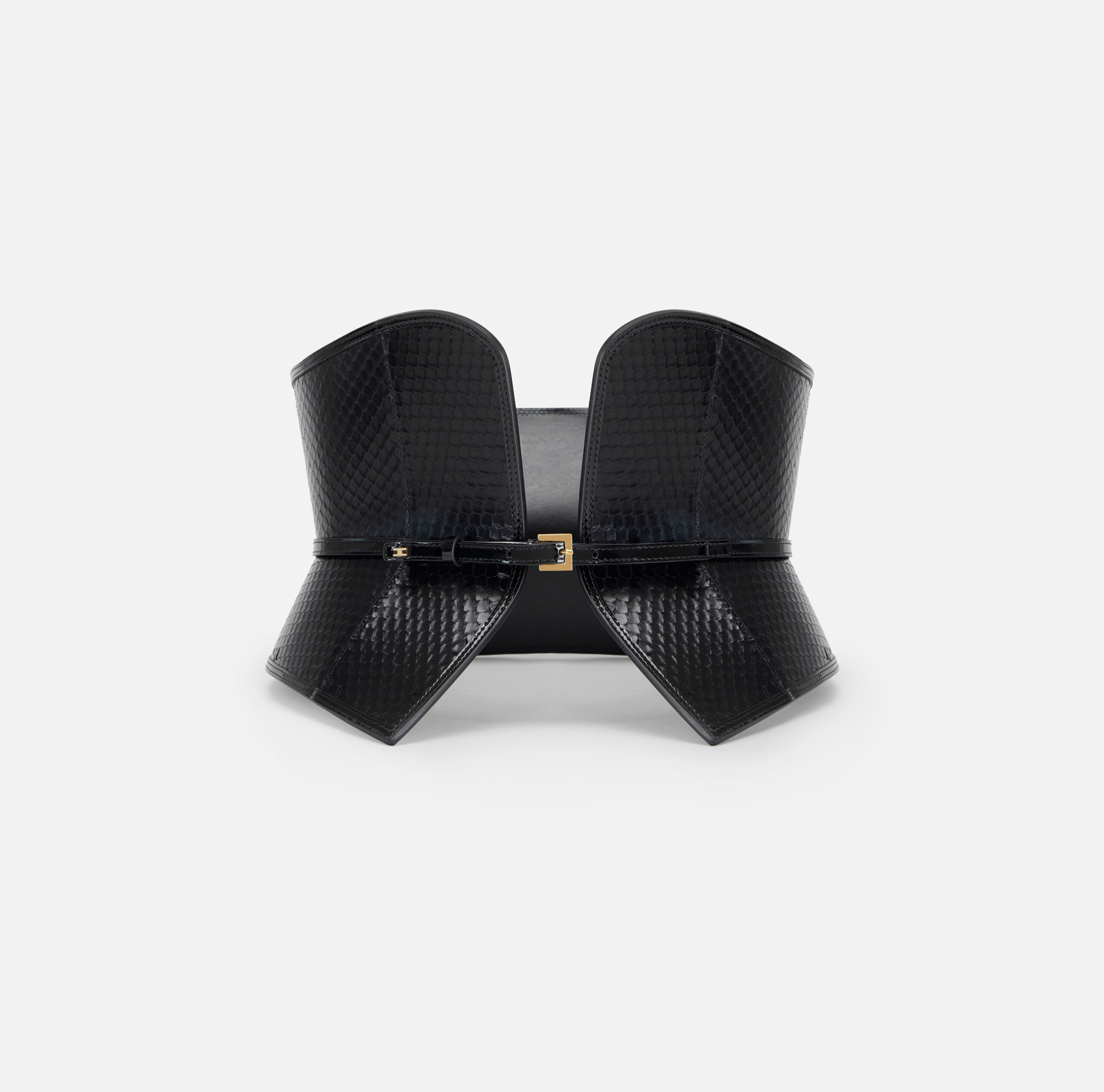 CT65S67E2_110_1_D Bustier-style leather belt with fish scale pattern - Image 1