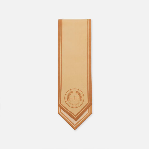 Rectangular silk foulard scarf