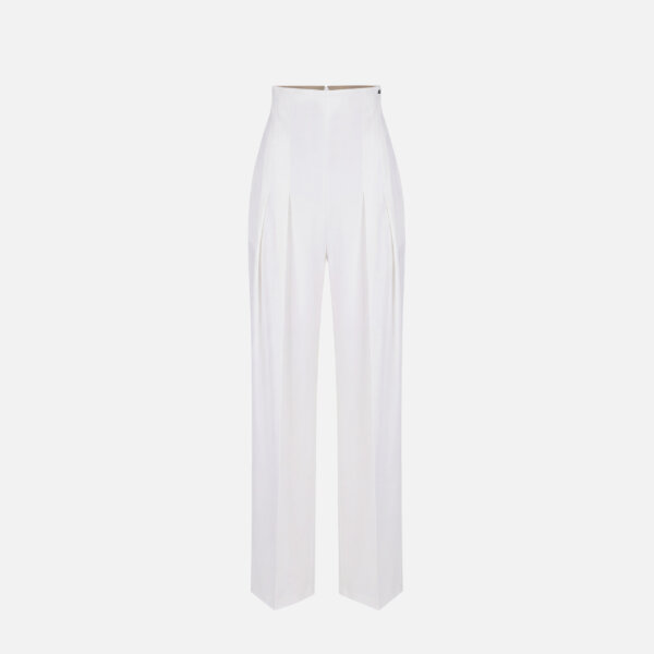 Flowing gabardine trousers