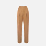 Trousers in gabardine fabric