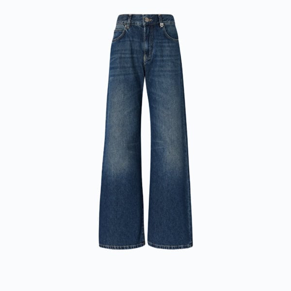 Wanda wide leg soft ocean denim