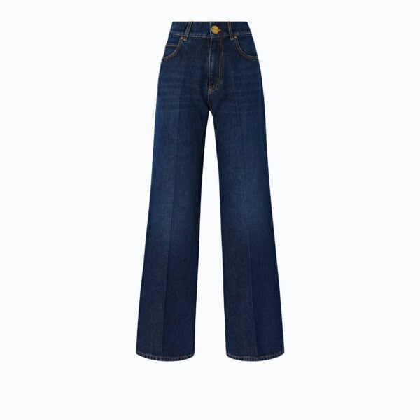 Wanda wide leg blue denim medium wash