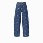 Eloise egg blue denim + laser monogram allover
