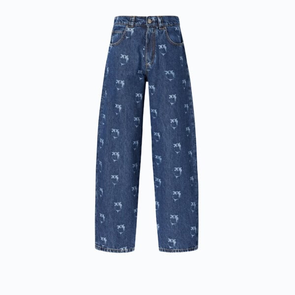 Eloise egg blue denim + laser monogram allover