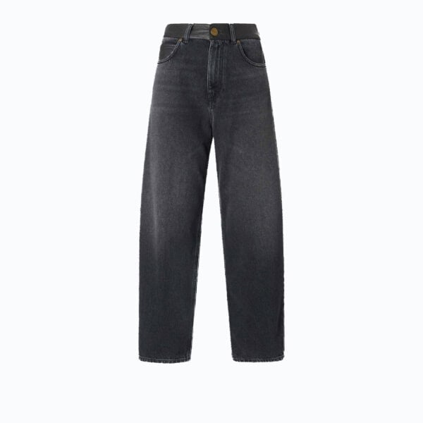 Estelle egg denim blk od blk + inserti tela spalmata