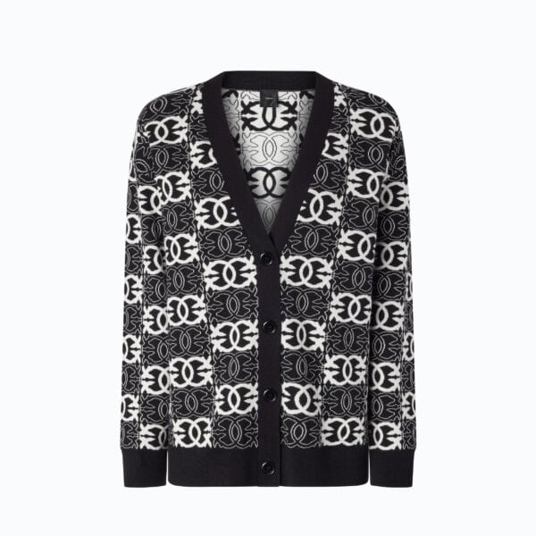 Half breed cardigan jacquard in tubico logo