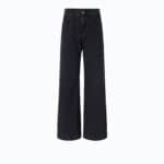 Wanda waist down wide leg washed black denim
