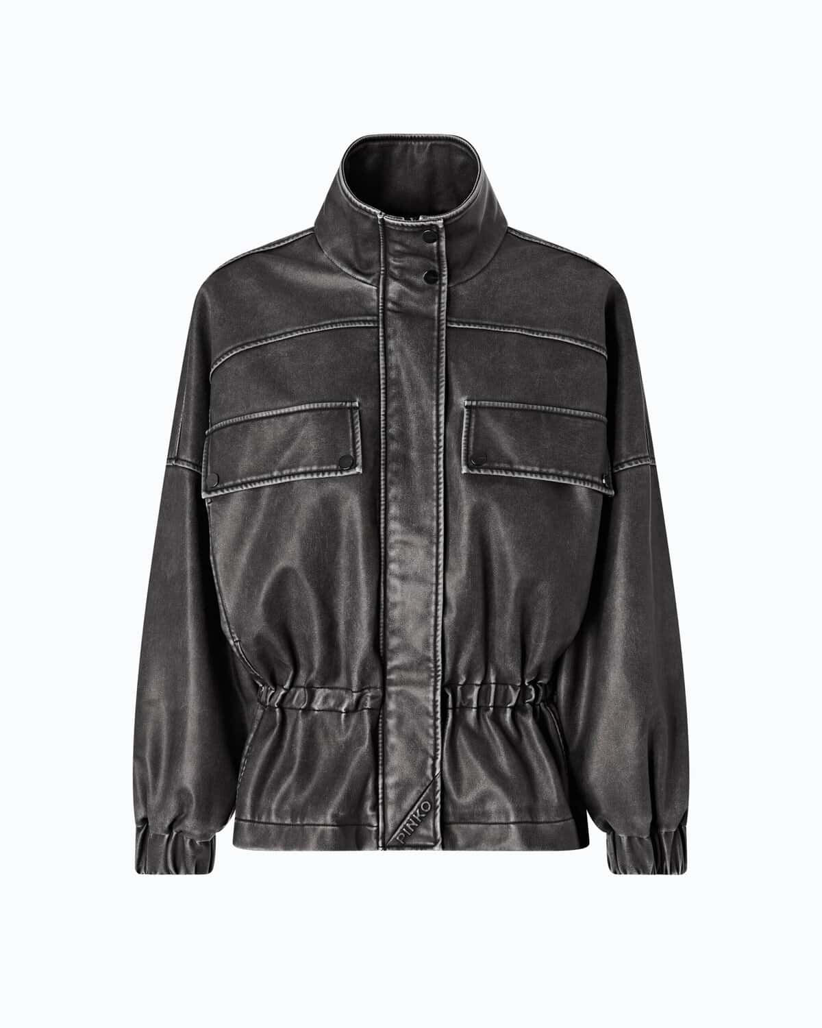 STILLECOM-107074A3E8-I76 Barkeria blouson tela spalmata effetto vintage - Image 1