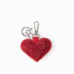 Heart logo charm strass spalmato
