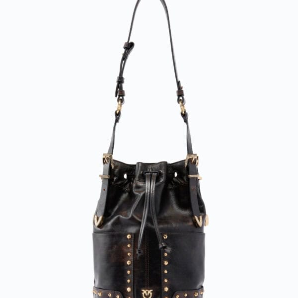 Bucket mini patch cloud leather