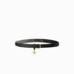 Low.belt h2.5 borchie fiore vitello liscio