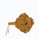 Flower belt suede