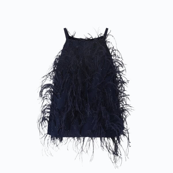 Phedra top georgette full piume
